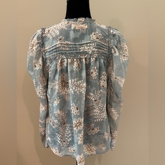 Women’s BISHOP + YOUNG Sydney blouse in jade floral- Size XS - Picture 4 of 8